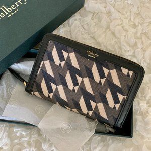 Mulberry Medium Jacquard Zip-Around Wallet